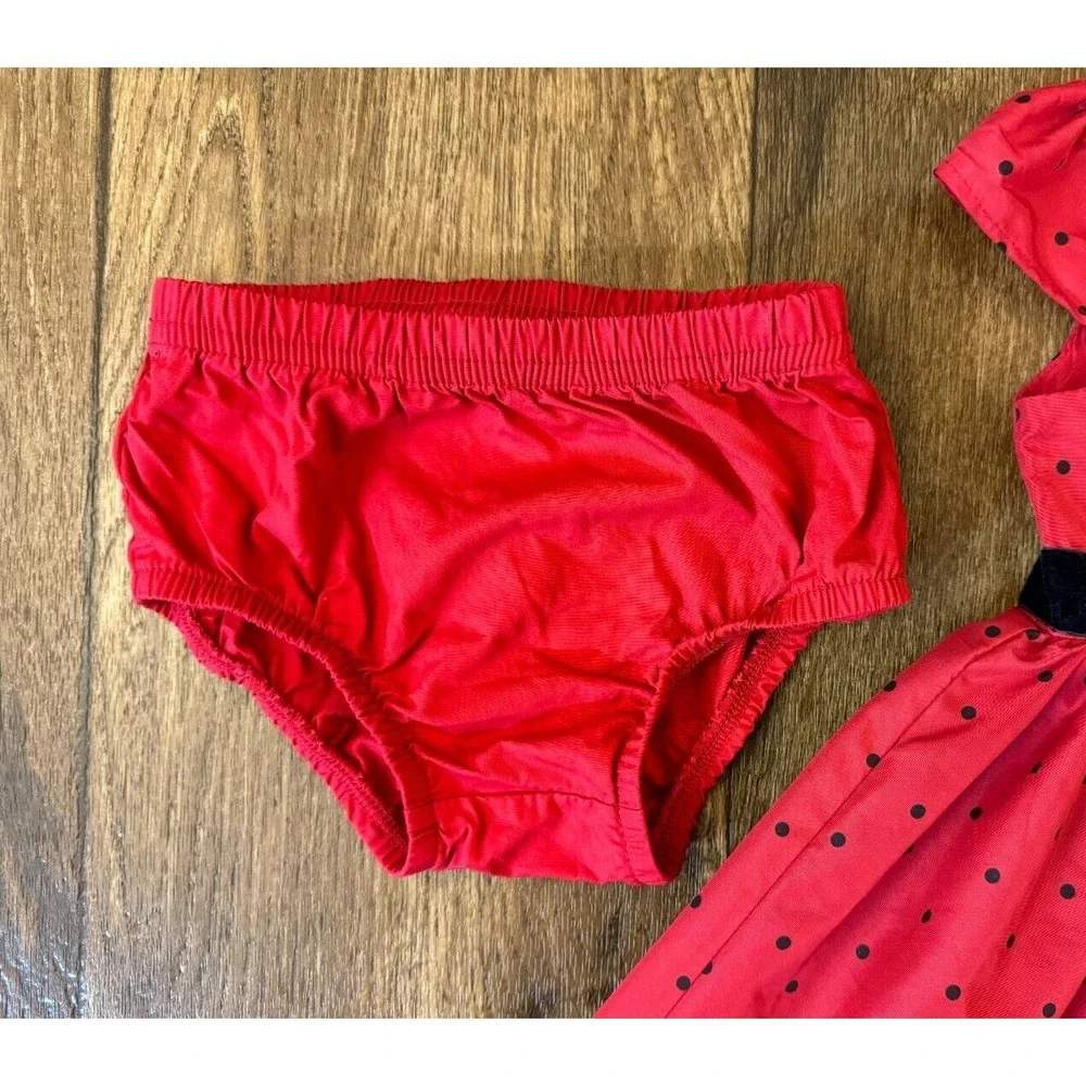 Carters Just One‎ You Baby Girl 18 Months Dress Bloomers Red Special Occasion